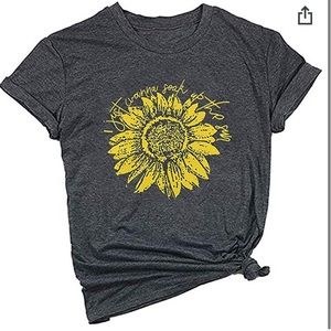 Gray Sunflower T-Shirt